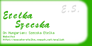 etelka szecska business card